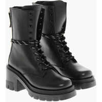 Botine Leather Combat Booties With Carrion Sole 7Cm Femei