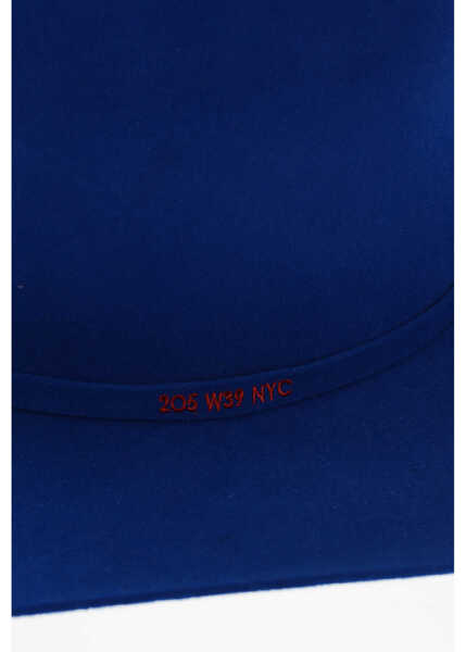 Caciuli Calvin Klein 205W39Nyc Solid Color Western Hat With Embroidery Blue Femei (BM 19370882) 3