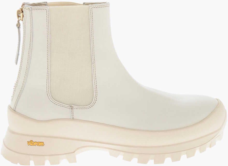 Botine Woolrich Carrion Sole Hiking Leather Chelsea Booties White Femei (BM 19370891) 3