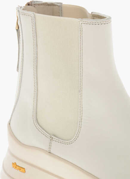 Botine Woolrich Carrion Sole Hiking Leather Chelsea Booties White Femei (BM 19370891) 4