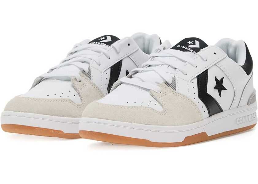 Sneakers Converse Leather Cl98 Ox Low Top Sneakers With Contrasting Details Black & White Barbati (BM 19370894) 2