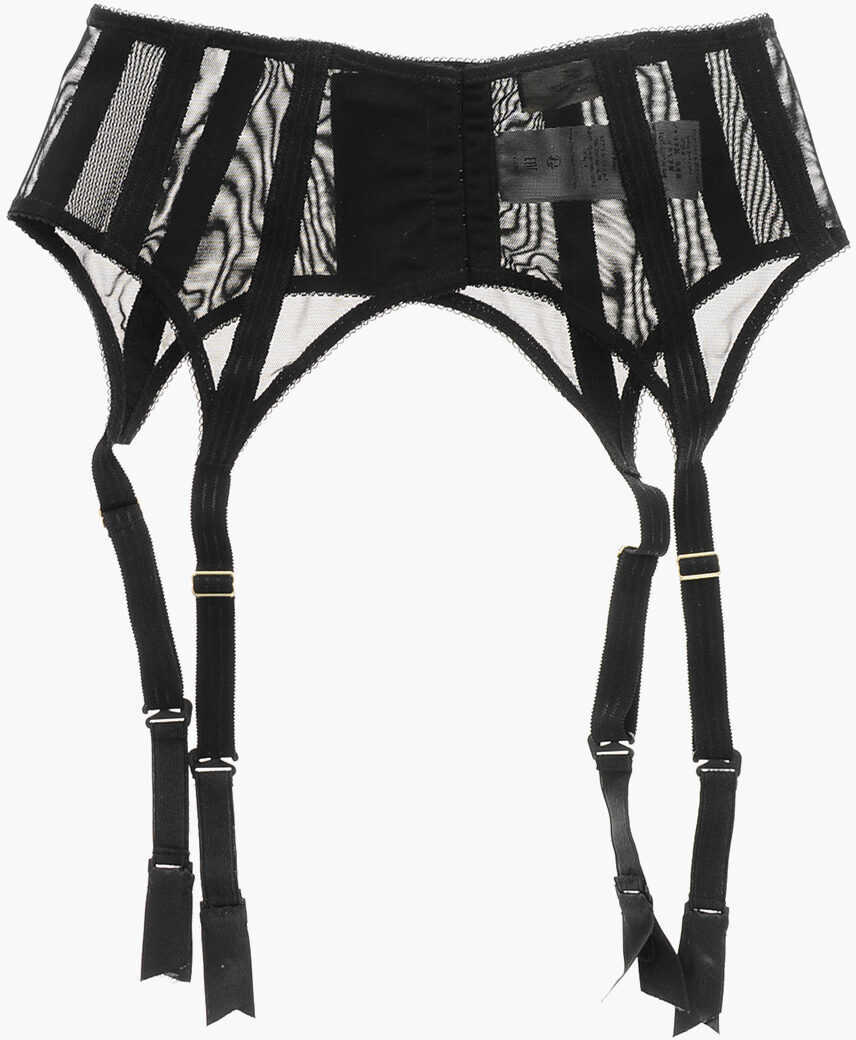 Sosete Elisabetta Franchi Lace Suspender Belt Black Femei (BM 19370903) 3