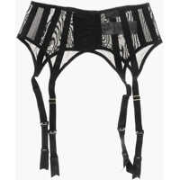 Sosete Dama - Sosete Elisabetta Franchi Lace Suspender Belt Black Femei (BM 19370903) - B-mall.ro
