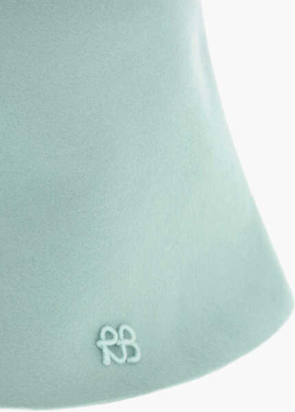 Caciuli RUSLAN BAGINSKIY Felt Cloche Hat Green Femei (BM 19370918) 3