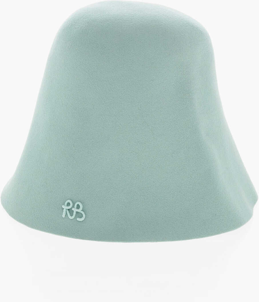 Caciuli RUSLAN BAGINSKIY Felt Cloche Hat Green Femei (BM 19370918) 1