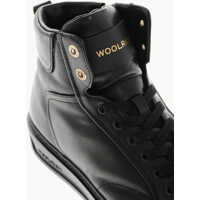 Incaltaminte Woolrich Dama - Sneakers Woolrich Leather Classic Court Lace-Up Sneakers With Zip Black Femei (BM 19370921) - B-mall.ro