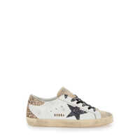 Sneakers Golden Goose 'Superstar' White Low Top Sneakers With Glitters In Used Effect Leather Woman