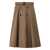 Burberry Burberry Gonna Trench Midi In Gabardine Beige