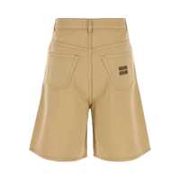Pantaloni Miu Miu Dama - Pantaloni casual Miu Miu Miu Miu Shorts BEIGE O TAN Femei (BM 19371669) - B-mall.ro
