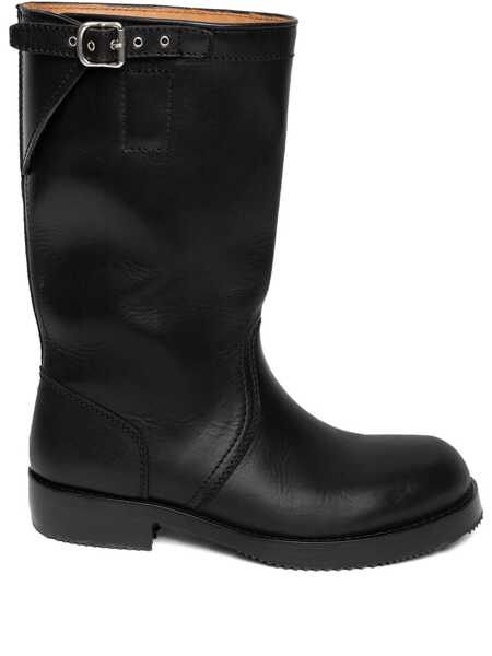 Bocanci Dries Van Noten Dries Van Noten Biker Boots In Leather Black Barbati (BM 19371720) 1