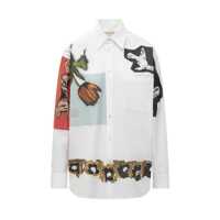 Camasi Marni White Marni Shirt With Art Print Femei