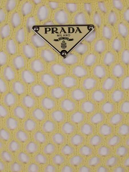 Tricouri Prada Prada T-Shirt YELLOW Femei (BM 19371900) 5