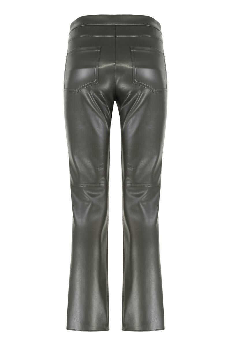 Pantaloni casual Max Mara S Max Mara Sublime Slim Trousers In Eco-Leather GREEN Femei (BM 19371930) 2
