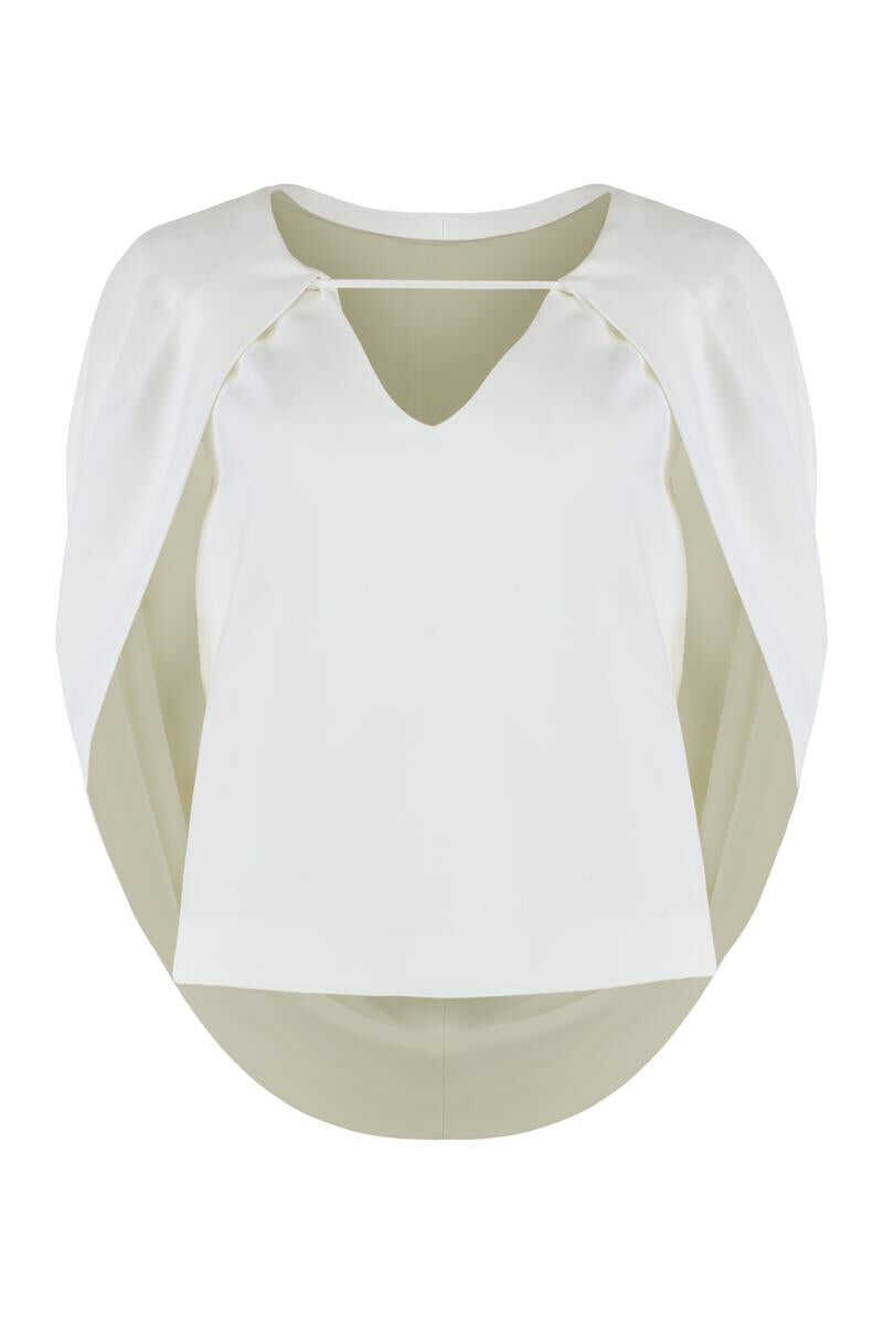 Bluze Alberta Ferretti Alberta Ferretti Blouse In Crepe WHITE Femei (BM 19372071) 1