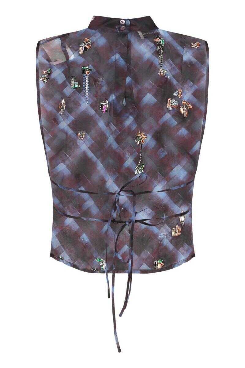 Topuri Dries Van Noten Dries Van Noten Top Carmasa In Printed Silk MULTICOLOR Femei (BM 19372224) 2