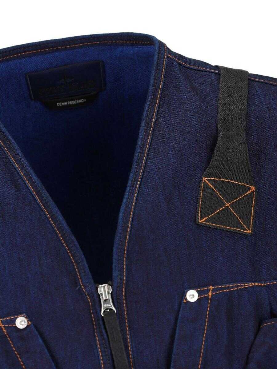 Geci Stone Island Stone Island Gilet BLUE Barbati (BM 19372239) 4