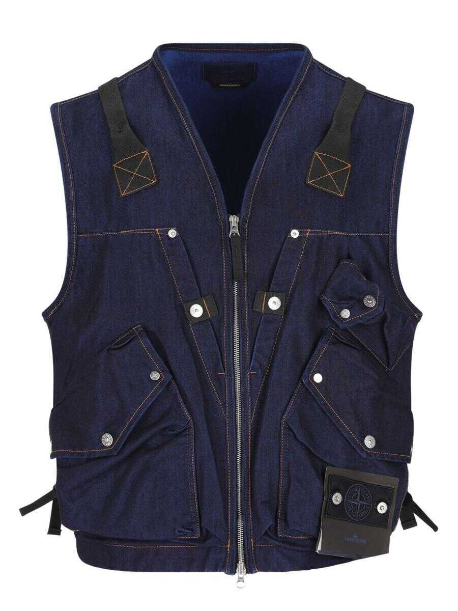 Geci Stone Island Stone Island Gilet BLUE Barbati (BM 19372239) 1
