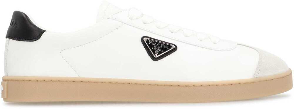Sneakers Prada Prada Lane Leather Low-Top Sneakers WHITE Barbati (BM 19372266) 2