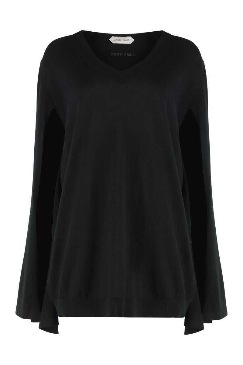 Pulovere Alberta Ferretti Alberta Ferretti Virgin Wool Sweater Black Femei (BM 19372347) 1
