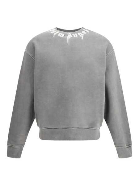 Pulovere Palm Angels Palm Angels Sweatshirt In Cotton GREY Barbati (BM 19372455) 1