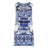 Topuri Dolce & Gabbana Printed Silk Top Femei