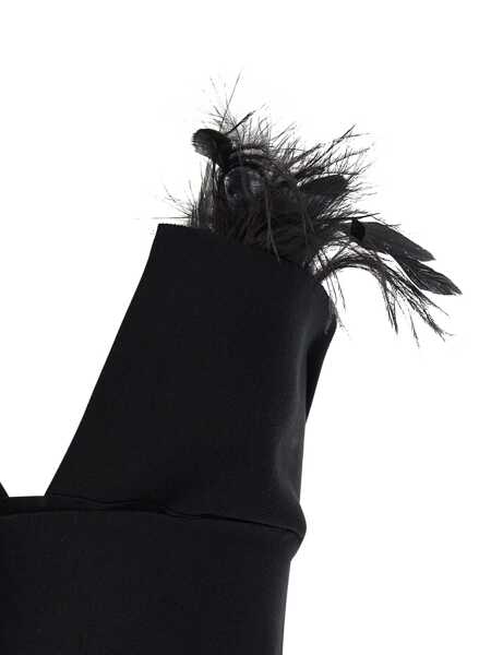 Topuri Alberta Ferretti Alberta Ferretti Elegant Top With Feathers Black Femei (BM 19372635) 3