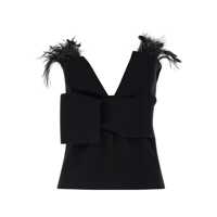 Topuri Alberta Ferretti Elegant Top With Feathers Femei