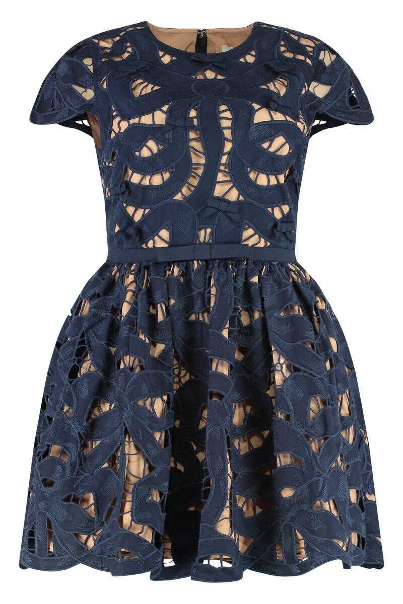 Rochii Self-Portrait Self-Portrait Embroidered Mini Dress BLUE Femei (BM 19372671) 1