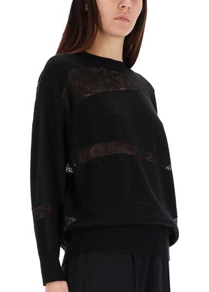 Pulovere casual Fabiana Filippi Platinum And Mohair Knit BLACK Femei (BM 19373279) 4