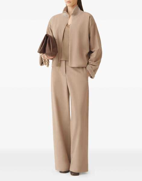 Pantaloni casual Fabiana Filippi Pants Spoleto BEIGE Femei (BM 19373282) 2