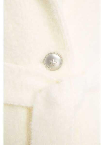 Paltoane Pinko Coat with waist-belt White Femei (BM 19375802) 5