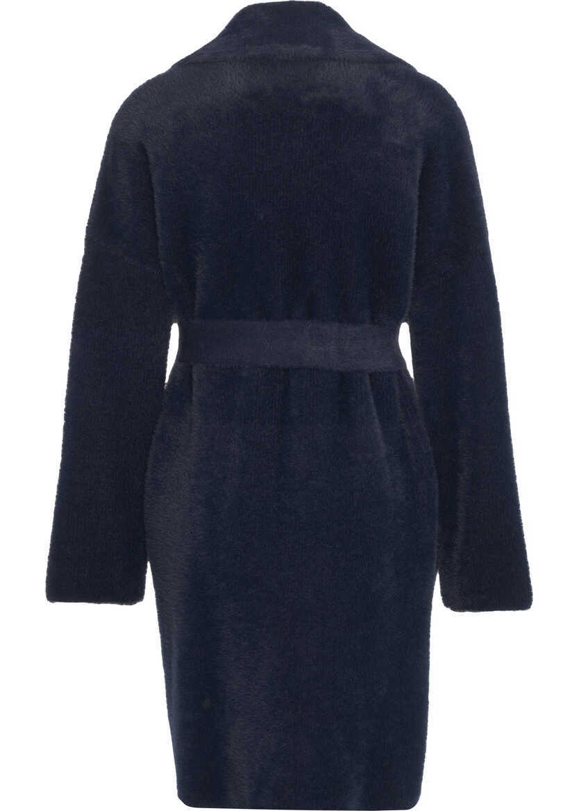 Paltoane Pinko Coat with waist-belt Blue Femei (BM 19375802) 3