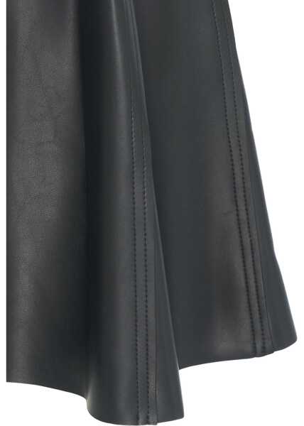 Rochii scurte NORMA KAMALI Mini dress in faux leather Black Femei (BM 19375841) 4