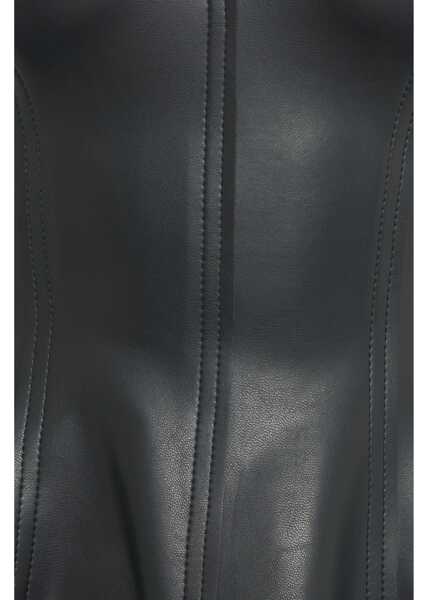 Rochii scurte NORMA KAMALI Mini dress in faux leather Black Femei (BM 19375841) 5