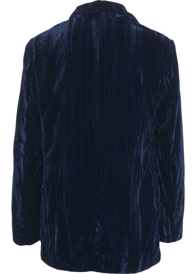 Sacouri Liu Jo Velvet blazer Blue Femei (BM 19375859) 3