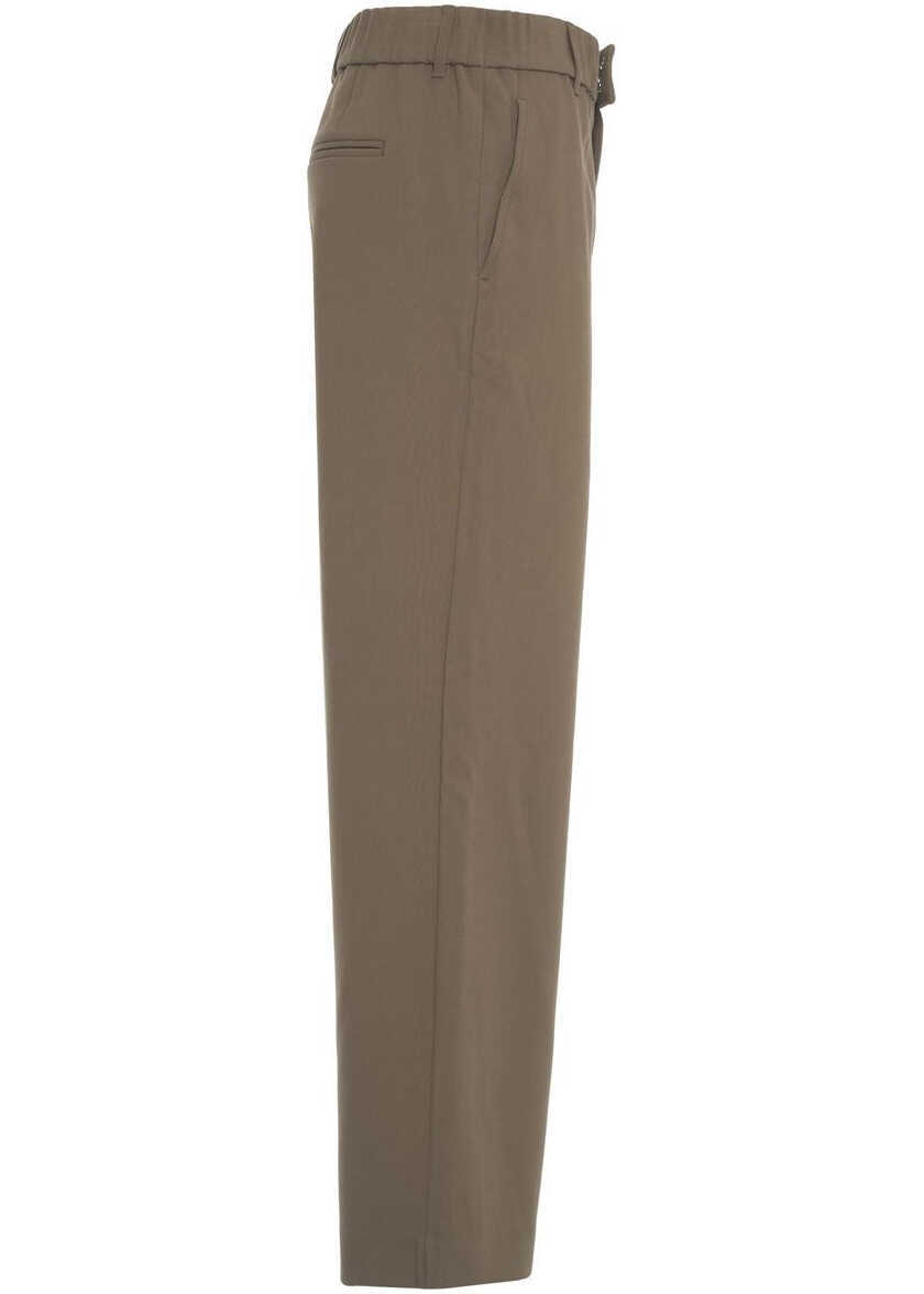 Pantaloni casual STAUD Pants Jerome Olive Femei (BM 19375868) 3