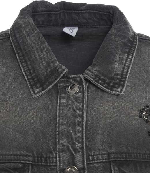 Jachete Liu Jo Denim jacket with rhinestones Black Femei (BM 19375874) 4