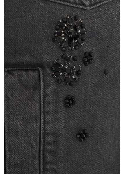 Jachete Liu Jo Denim jacket with rhinestones Black Femei (BM 19375874) 5