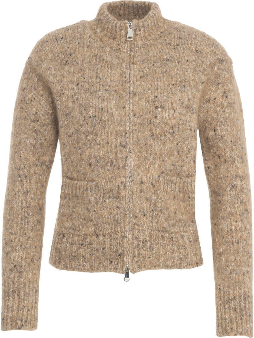 Cardigane MVM Cardigan with zipper Beige Femei (BM 19375895) 2