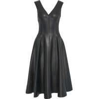 Rochii lungi Faux leather midi dress Femei