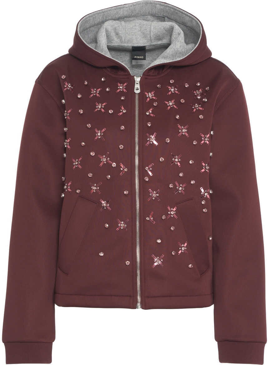 Jachete Pinko Hooded jacket with appliques Red Femei (BM 19375901) 2