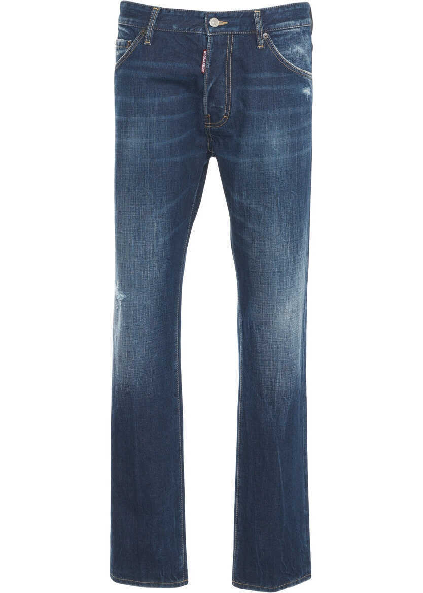 Blugi slim fit DSQUARED2 Slim fit Jeans Cool Guy Blue Barbati (BM 19375937) 2