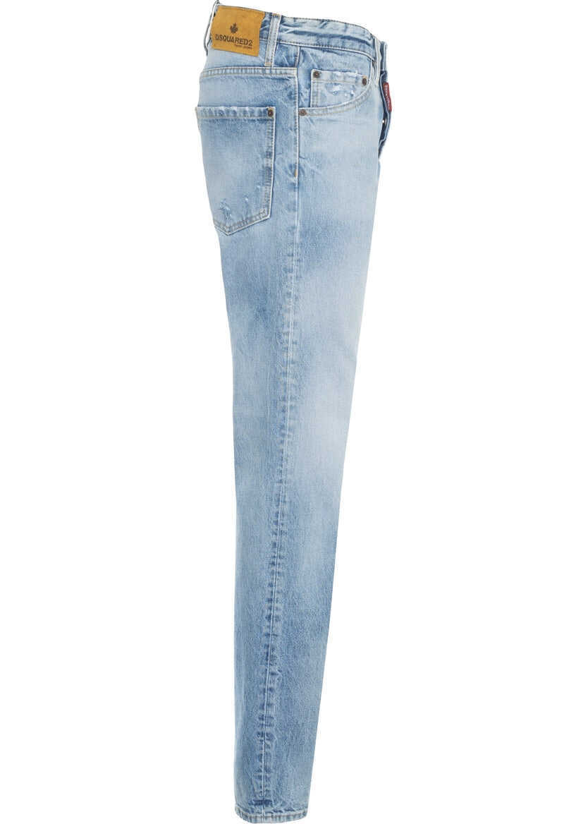 Blugi slim fit DSQUARED2 Slim fit jeans Cool Guy Blue Barbati (BM 19375970) 3