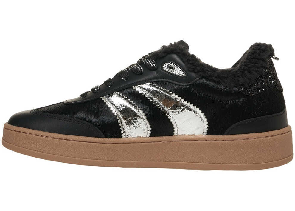 Sneakers Crime London Pony hair sneakers Black Femei (BM 19376150) 4