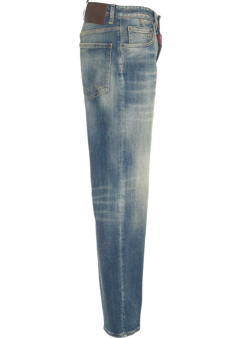 Blugi drepti DSQUARED2 Straight leg jeans 642 Blue Barbati (BM 19376192) 3