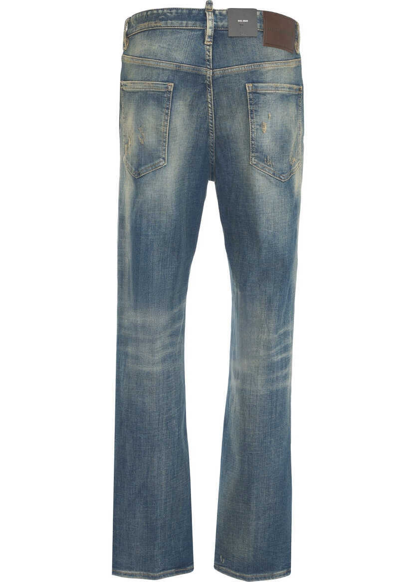Blugi drepti DSQUARED2 Straight leg jeans 642 Blue Barbati (BM 19376192) 4