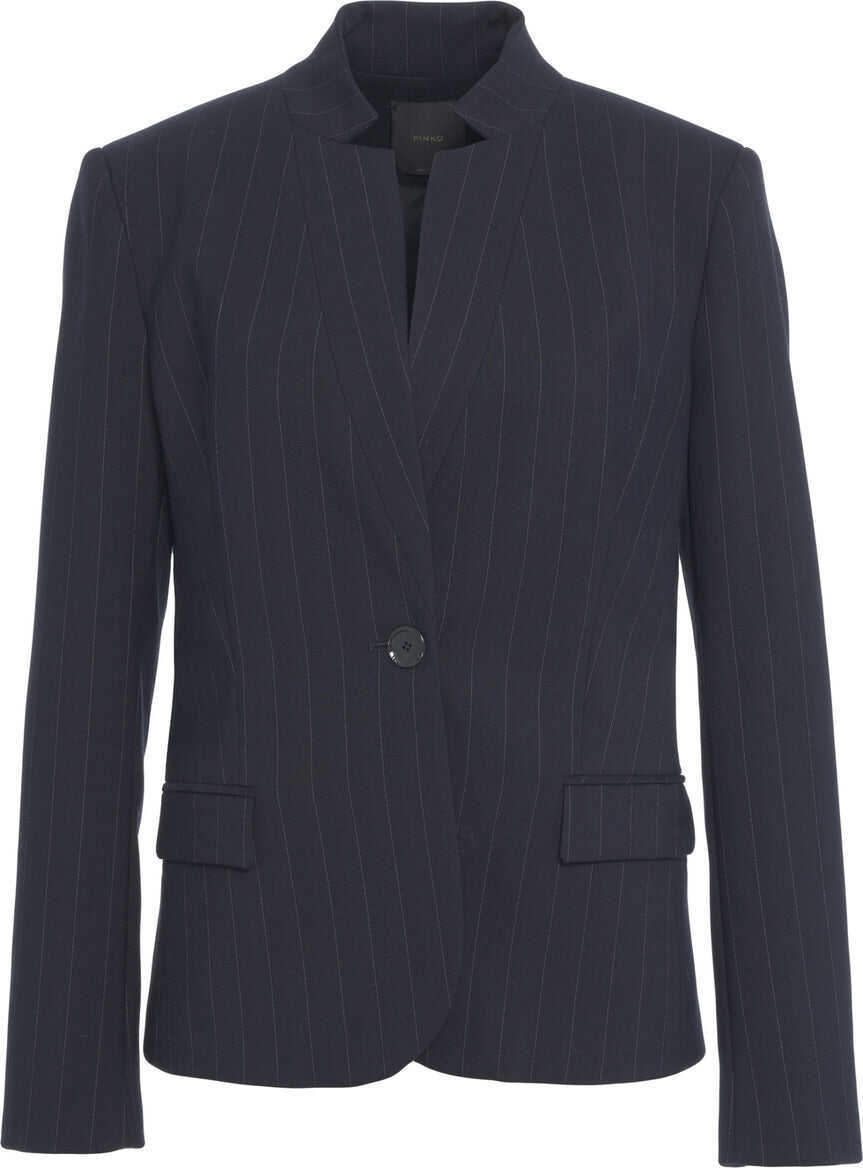 Sacouri Pinko Pinstripe blazer Blue Femei (BM 19376216) 2