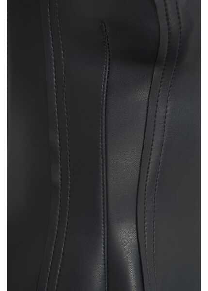 Rochii scurte NORMA KAMALI Faux leather mini dress Black Femei (BM 19376234) 5