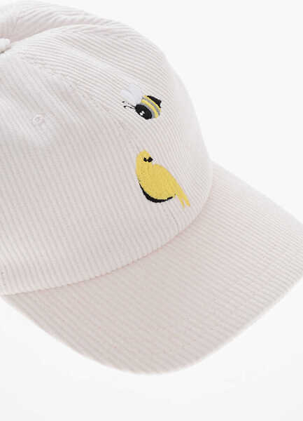 Caciuli Thom Browne Ribbed Bird And Bee Cap With Embroideries Pink Barbati (BM 19376366) 3