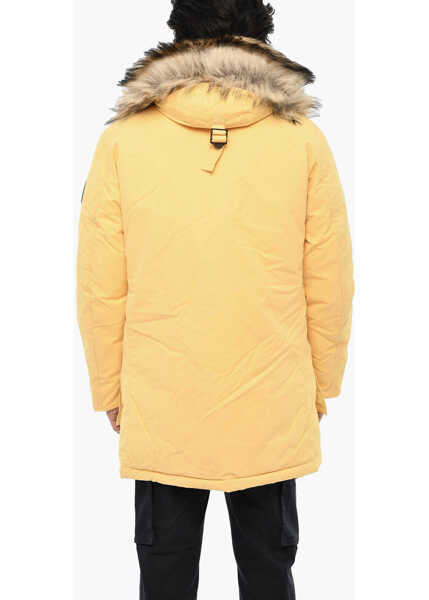 Geci de iarna Woolrich Aime Leon Dore Solid Color Down Jacket With Removable Faux Yellow Barbati (BM 19376372) 3